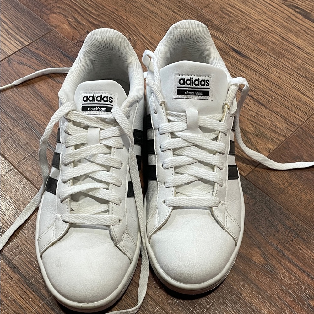 Adidas Neo Cloudfoam White and Black Sneakers